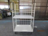 【オーダーメイド製品】特寸L型カゴ台車　W1190×D820×H1830　中間棚付き