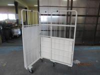 【オーダーメイド製品】特寸L型カゴ台車　W1190×D820×H1830　中間棚付き