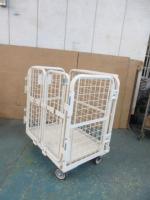 【オーダーメイド製品】特寸観音扉付カゴ台車　W670×D500×H802※取手付