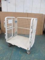 【オーダーメイド製品】特寸観音扉付カゴ台車　W670×D500×H802※取手付