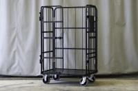 【オーダーメイド製品】ハイエース用特寸L型観音扉付きカゴ台車　W900×D610×H1450