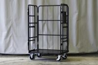 【オーダーメイド製品】ハイエース用特寸L型観音扉付きカゴ台車　W900×D610×H1450