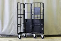 【オーダーメイド製品】ハイエース用特寸L型観音扉付きカゴ台車　W900×D610×H1450