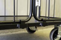 【オーダーメイド製品】ハイエース用特寸L型観音扉付きカゴ台車　W900×D610×H1450