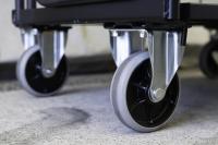 【オーダーメイド製品】ハイエース用特寸L型観音扉付きカゴ台車　W900×D610×H1450