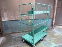 【オーダーメイド製品】止水板専用　固定型仕切り付カゴ台車