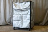 【オーダーメイド製品】止水板保管用カゴ台車仕切りパイプハーフサイズ　W648×D450×H1450