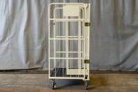 【オーダーメイド製品】止水板保管用カゴ台車仕切りパイプハーフサイズ　W648×D450×H1450