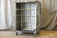 【オーダーメイド製品】止水板保管用カゴ台車仕切りパイプハーフサイズ　W648×D450×H1450