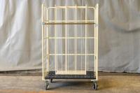 【オーダーメイド製品】止水板保管用カゴ台車仕切りパイプハーフサイズ　W648×D450×H1450