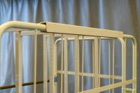 【オーダーメイド製品】止水板保管用カゴ台車仕切りパイプハーフサイズ　W648×D450×H1450