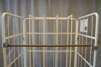 【オーダーメイド製品】止水板保管用カゴ台車仕切りパイプハーフサイズ　W648×D450×H1450