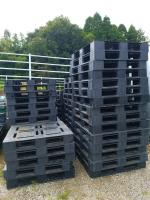 【販売終了】【中古】四方差し　プラスチックパレット　1100×1100mm【割れ、欠けあり】