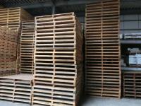 【販売終了】【中古】2方差し・片面仕様　木製パレット　W1400×L1100×H125【割れ、欠けあり】
