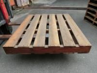 【販売終了】【中古】2方差し・片面仕様　木製パレット　W1500×L1200×H125【割れ、欠けあり】