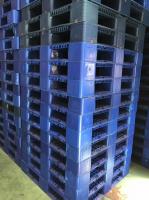 【中古】四方差し・片面仕様　プラスチックパレット　W1100×L1100×H150【割れ、欠けあり】【1ロット100枚～】