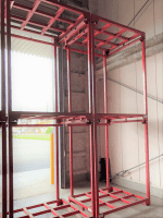 【販売終了】【中古】正ネステナー W1350×D1200×H1700 レッド