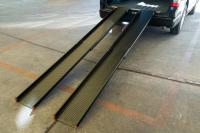 【アウトレット/限定2台】2段伸縮式 カゴ台車用スロープ【ハイエース/バン車両】