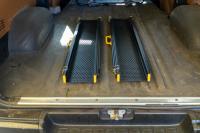 【2026年春販売/予約受付中】3段伸縮式 カゴ台車用スロープ【ハイエース/バン車両】