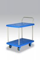 【新品】手押し台車　カナツー静音シリーズ　PLA150-T2　テーブル2段仕様