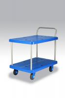 【新品】手押し台車　カナツー静音シリーズ　PLA300-T2　テーブル2段仕様