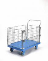 【新品】手押し台車　カナツー静音シリーズ　PLA300-AMIM1-G　金網付き