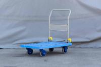 【販売終了】【中古】手押し台車　フットブレーキ付き　W900×D600　金沢車輛製【限定1台！】