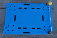 【販売終了】【中古】手押し台車　フットブレーキ付き　W900×D600　金沢車輛製【限定1台！】