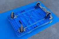 【販売終了】【中古】手押し台車　フットブレーキ付き　W900×D600　金沢車輛製【限定1台！】