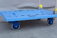 【販売終了】【中古】手押し台車　フットブレーキ付き　W900×D600　金沢車輛製【限定1台！】