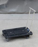 【販売終了】【中古】手押し台車　ナンシン製ハンドル収納式手押し台車　600x390mm【限定1台】