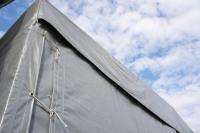 【新品】俺のクイックストック　W10000×D5000×H3200（棟高さH3980）　汎用伸縮式倉庫【最短発送可能】