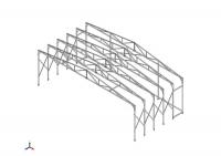 【新品】俺のクイックストック　W10000×D5000×H3200（棟高さH3980）　汎用伸縮式倉庫【最短発送可能】