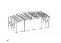 【新品】俺のクイックストック　W10000×D5000×H3200（棟高さH3980）　汎用伸縮式倉庫【最短発送可能】