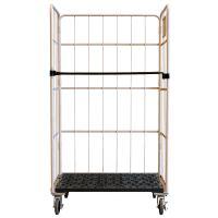 【受注生産品】俺のカゴ台車H1950　ベージュ　W1100×D800×H1950【1ロット30台～】