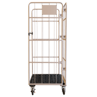 【受注生産品】俺のカゴ台車H1950　ベージュ　W1100×D800×H1950【1ロット30台～】