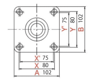 【新品】カゴ台車用グレーゴムキャスター1台分セット