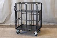 【オーダーメイド製品】ハイエース用特寸L型観音扉付きカゴ台車W800×D600×H1100