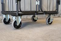 【オーダーメイド製品】ハイエース用特寸L型観音扉付きカゴ台車W800×D600×H1100