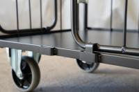 【オーダーメイド製品】ハイエース用特寸L型観音扉付きカゴ台車W800×D600×H1100