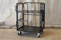 【オーダーメイド製品】ハイエース用特寸L型観音扉付きカゴ台車W800×D600×H1100