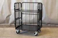 【オーダーメイド製品】ハイエース用特寸L型観音扉付きカゴ台車W800×D600×H1100