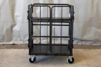 【オーダーメイド製品】ハイエース用特寸L型観音扉付きカゴ台車W800×D600×H1100