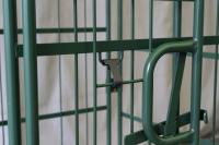 【オーダーメイド製品】２枚観音扉付き段積みカゴ台車W1030×Ⅾ995×H1944