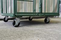 【オーダーメイド製品】２枚観音扉付き段積みカゴ台車W1030×Ⅾ995×H1944