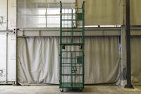 【オーダーメイド製品】２枚観音扉付き段積みカゴ台車W1030×Ⅾ995×H1944