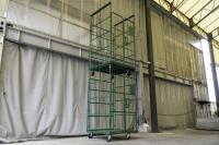 【オーダーメイド製品】２枚観音扉付き段積みカゴ台車W1030×Ⅾ995×H1944