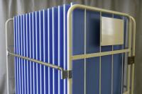 【オーダーメイド製品】カゴ台車用仕切りパイプ　W1100×D800×H1700用※プラダン保護仕様