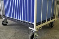 【オーダーメイド製品】カゴ台車用仕切りパイプ　W1100×D800×H1700用※プラダン保護仕様